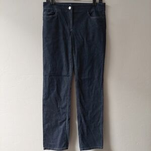Eileen Fisher Blue Chambray Front‎ Zip Pants Women Size Small  Petite